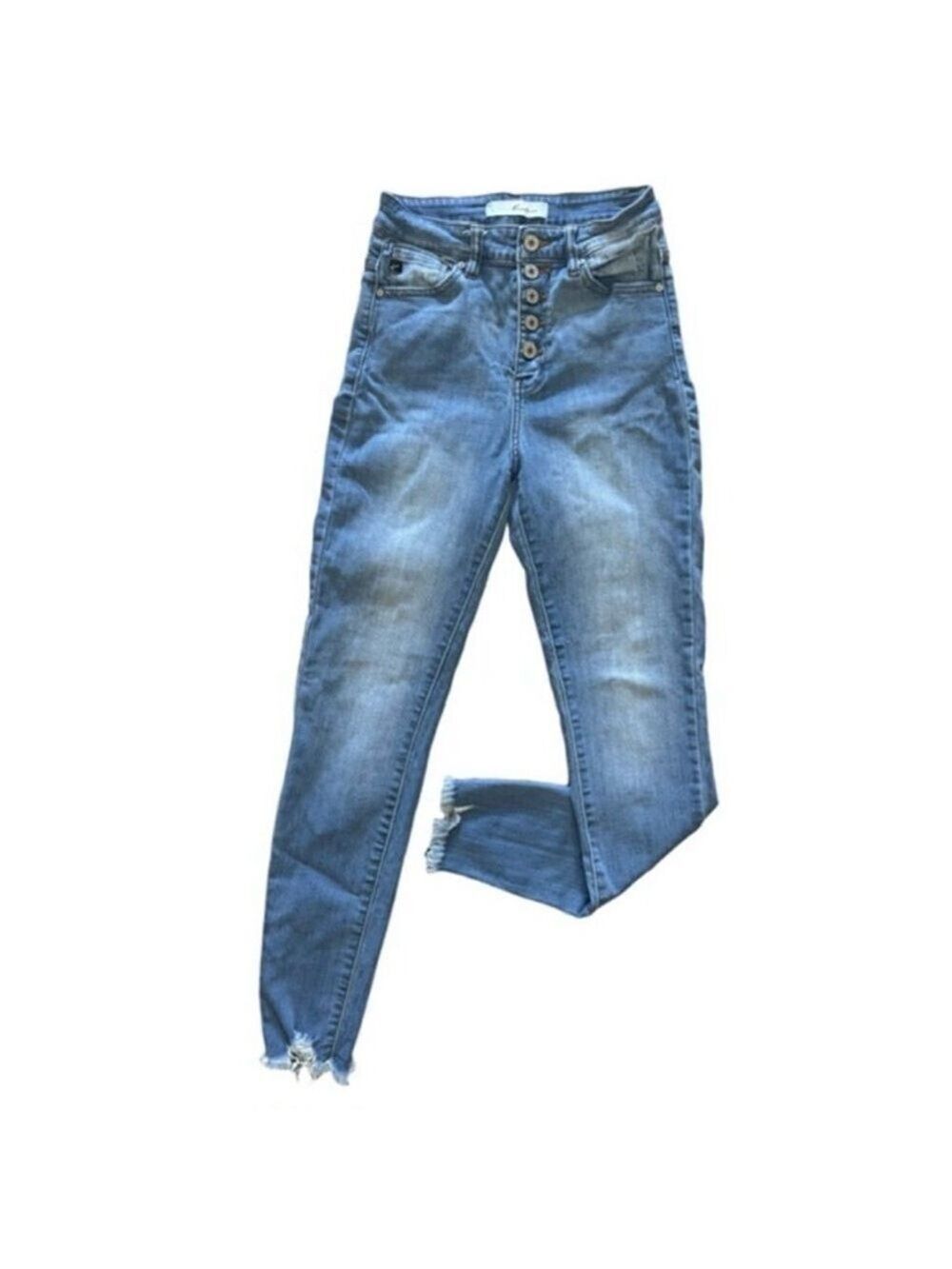 KANCAN High Rise Button Fly Ankle Skinny Jeans Size 3 25